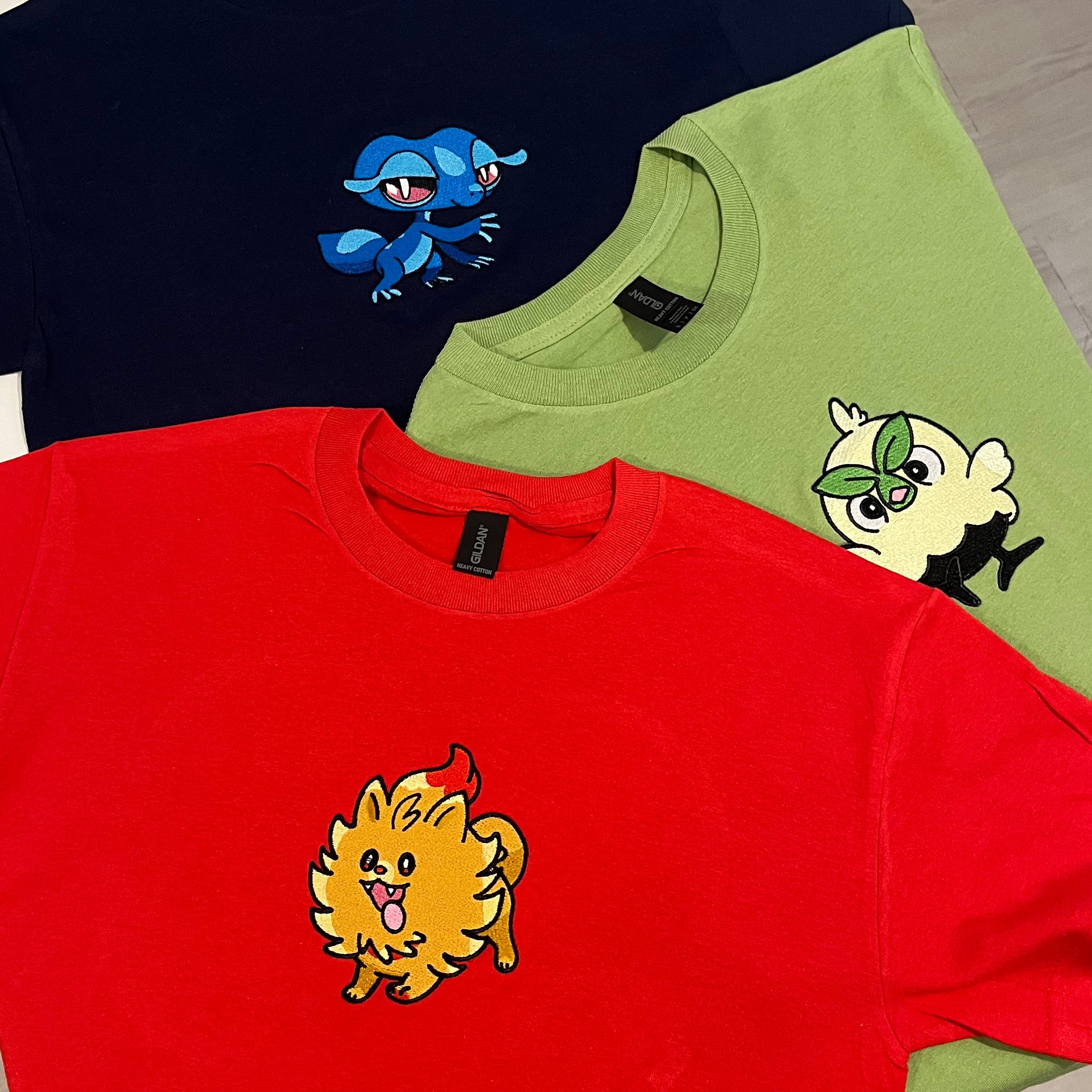 gecko water starter embroidered Sweatshirt/Hoodie