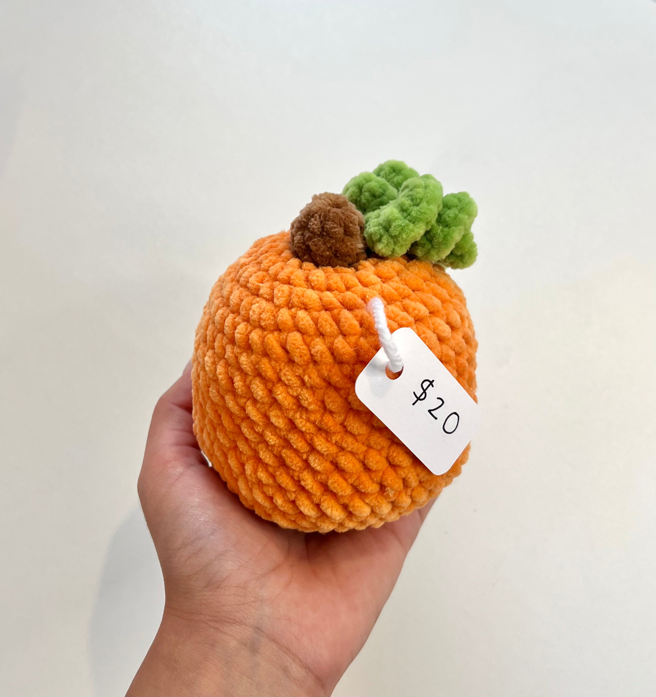 pumpkin crochet plushie