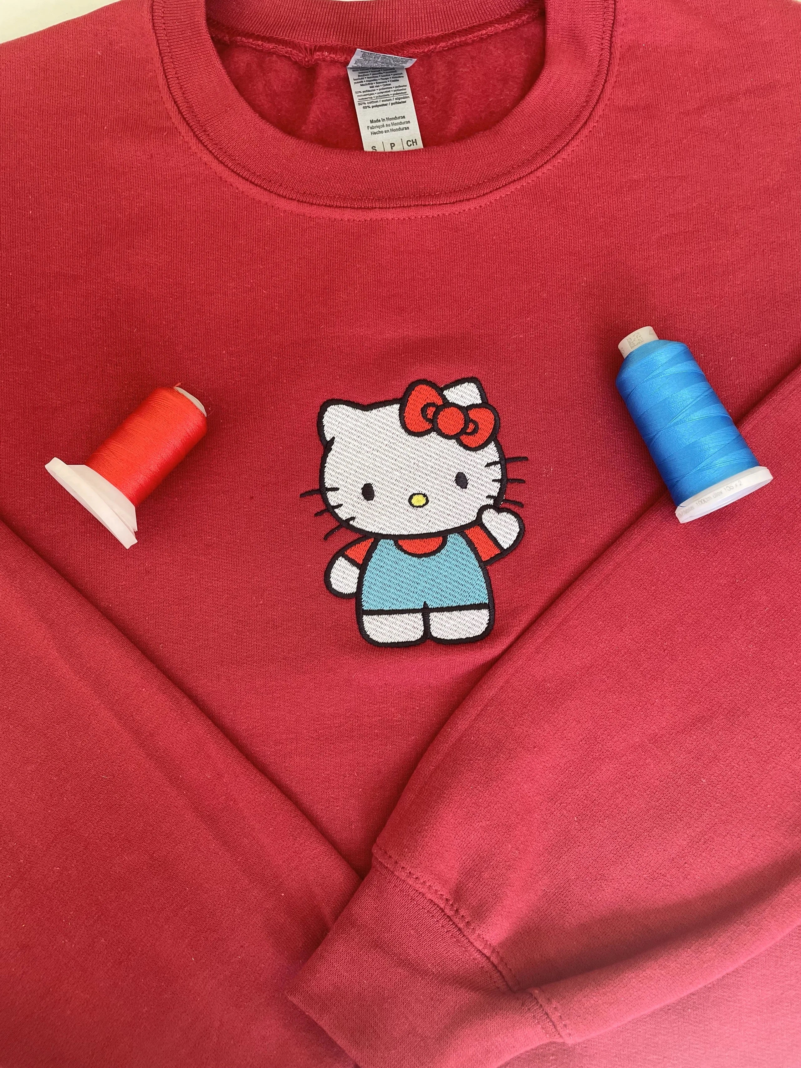 kitty embroidered Sweatshirt/Hoodie