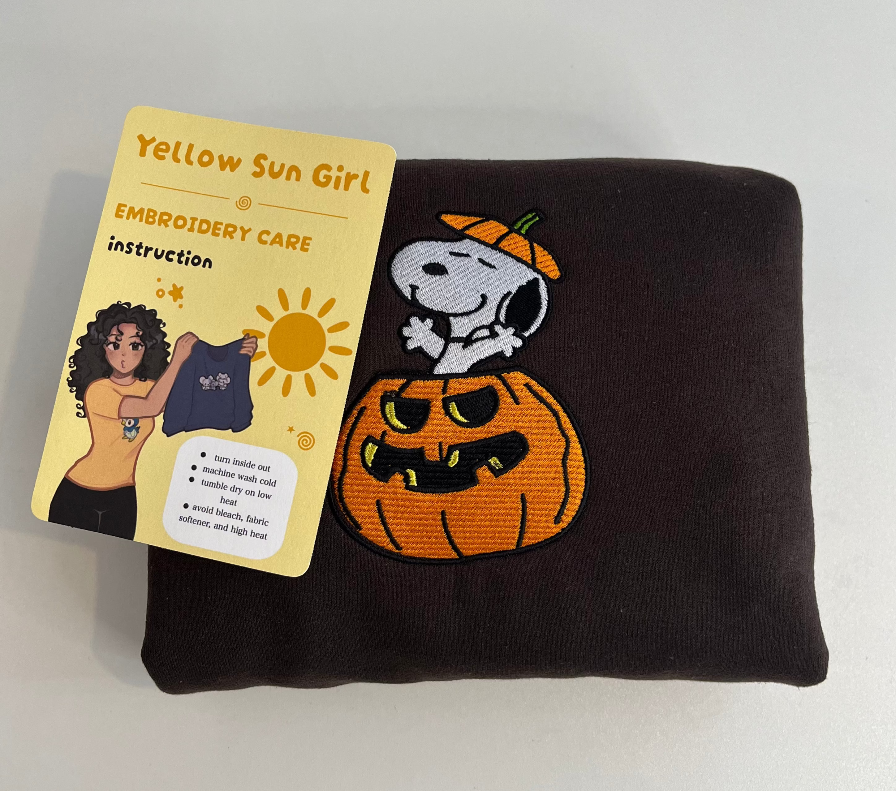 doggy pumpkin embroidered Sweatshirt/Hoodie